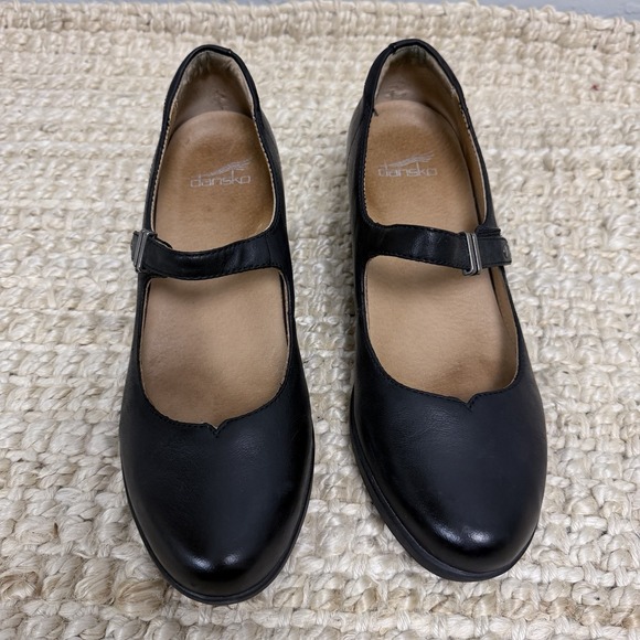 Dansko Black Leather Mary Jane Comfort Heel Work Shoes EU 40 US 9 9.5 - Picture 3 of 13